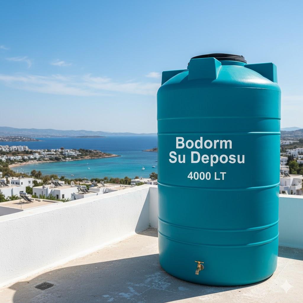 Dikey formda plastik su deposu